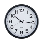 Universal® Round Wall Clock, 13.5" Overall Diameter, Black Case, 1 AA (sold separately) Item: UNV11641
