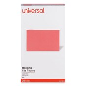 Universal® Deluxe Bright Color Hanging File Folders, Legal Size, 1/5-Cut Tabs, Red, 25/Box Item: UNV14218