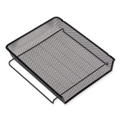 Universal® Deluxe Mesh Stacking Side Load Tray, 1 Section, Legal Size Files, 17" x 10.88" x 2.5", Black Item: UNV20012