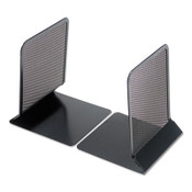 Universal® Metal Mesh Bookends, Nonskid, 5.38 x 5.38 x 6.75, Black, 1 Pair Item: UNV20025