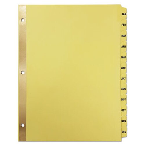 Universal® Deluxe Preprinted Plastic Coated Tab Dividers with Black ...