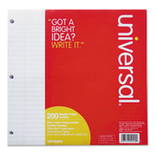 Universal® Filler Paper, 3-Hole, 8 x 10.5, Wide/Legal Rule, 200/Pack Item: UNV20920