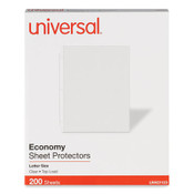 Universal® Standard Sheet Protector, Economy, 8.5 x 11, Clear, 200/Box Item: UNV21123