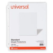 Universal® Top-Load Poly Sheet Protectors, Standard Gauge, Letter, Clear, 50/Pack Item: UNV21124