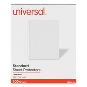 Universal® Top-Load Poly Sheet Protectors, Standard, Letter, Clear, 100/Box Item: UNV21125