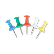 Universal® Colored Push Pins, Plastic, Assorted, 0.38", 400/Pack Item: UNV31314