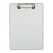 Universal® Plastic Brushed Aluminum Clipboard, Portrait Orientation, 0.5" Clip Capacity, Holds 8.5 x 11 Sheets, Silver Item: UNV40303