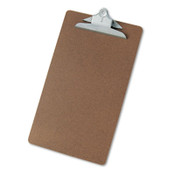 Universal® Hardboard Clipboard, 1.25" Clip Capacity, Holds 8.5 x 14 Sheets, Brown Item: UNV40305
