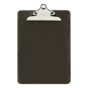 Universal® Plastic Clipboard with High Capacity Clip, 1.25" Clip Capacity, Holds 8.5 x 11 Sheets, Translucent Black Item: UNV40306