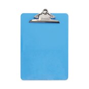 Universal® Plastic Clipboard with High Capacity Clip, 1.25" Clip Capacity, Holds 8.5 x 11 Sheets, Translucent Blue Item: UNV40307
