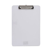 Universal® Plastic Clipboard with Low Profile Clip, 0.5" Clip Capacity, Holds 8.5 x 11 Sheets, Clear Item: UNV40310