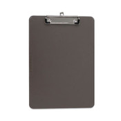 Universal® Plastic Clipboard with Low Profile Clip, 0.5" Clip Capacity, Holds 8.5 x 11 Sheets, Translucent Black Item: UNV40311