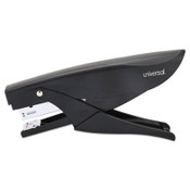 Universal® Deluxe Plier Stapler, 20-Sheet Capacity, 0.25" Staples, 1.75" Throat, Black Item: UNV43108
