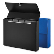 Universal® Poly Index Card Box, Holds 100 4 x 6 Cards, 4 x 1.33 x 6, Plastic, Black/Blue, 2/Pack Item: UNV47305