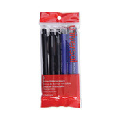 Universal® Pen-Style Retractable Eraser, For Pencil Marks, White Eraser, Assorted Barrel Colors, 6/Pack Item: UNV55106