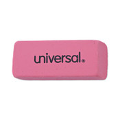 Universal® Bevel Block Erasers, For Pencil Marks, Slanted-Edge Rectangular Block, Large, Pink, 20/Pack Item: UNV55120