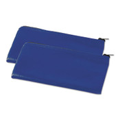 Universal® Zippered Wallets/Cases, Leatherette PU, 11 x 6, Blue, 2/Pack Item: UNV69020
