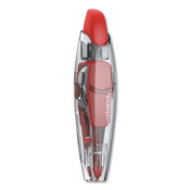 Universal® Retractable Pen Style Correction Tape, Transparent Gray/Red Applicator, 0.2" x 236", 4/Pack Item: UNV75605