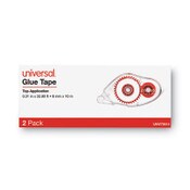 Universal® Double-sided Adhesive Tape Roller, 0.31" x 32.8 ft, Dries Clear, 2/Pack Item: UNV75614