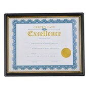 Universal® Document Frames, Plastic, 8.5 x 10 Insert, Black/Gold, 3/Pack Item: UNV76847