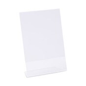 Universal® Clear L-Style Freestanding Frame, 5 x 7 Insert, 3/Pack Item: UNV76850