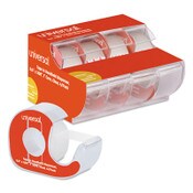 Universal® Invisible Tape with Handheld Dispenser, 1" Core, 0.75" x 25 ft, Clear, 4/Pack Item: UNV83504