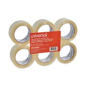 Universal® Heavy-Duty Box Sealing Tape, 3" Core, 1.88" x 54.6 yds, Clear, 6/Pack Item: UNV93000
