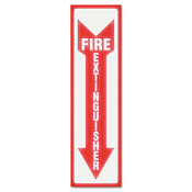 Headline® Sign Glow In The Dark Sign, 4 x 13, Red Glow, Fire Extinguisher Item: USS4793