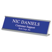 Identity Group Custom Desk/Counter Sign, 8 x 2, Silver Frame Item: USS91301