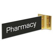 Headline® Sign Custom Engraved Hallway Sign, 2x8, Gold Holder Item: USS93300