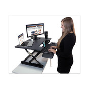 Victor® High Rise Height Adjustable Standing Desk with Keyboard Tray, 31" x 31.25" x 5.25" to 20", Gray/Black Item: VCTDCX710G