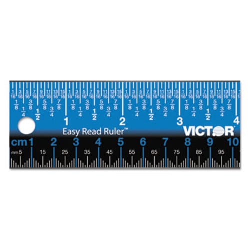 Easy Read Stainless Steel Ruler, Standard/Metric, 12 Easy Read Stainless Steel Ruler, Standard/Metric, 12