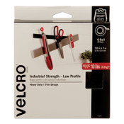 VELCRO® Brand Low-Profile Industrial-Strength Heavy-Duty Fasteners, 1" x 10 ft, Black Item: VEK91100