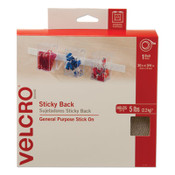 VELCRO® Brand Sticky-Back Fasteners, Removable Adhesive, 0.75" x 30 ft, White Item: VEK91138