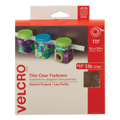 VELCRO® Brand Sticky-Back Fasteners, Removable Adhesive, 0.75" x 15 ft, Clear Item: VEK91325