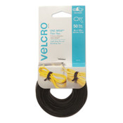 VELCRO® Brand ONE-WRAP Pre-Cut Thin Ties, 0.5" x 8", Black, 50/Pack Item: VEK95172
