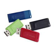 Verbatim® Store 'n' Go USB Flash Drive, 16 GB, Assorted Colors, 4/Pack Item: VER99123