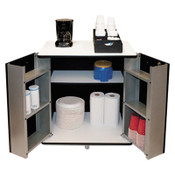 Vertiflex® Refreshment Stand, Engineered Wood, 9 Shelves, 29.5" x 21" x 33", White/Black Item: VRT35157