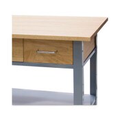 Countertop Serving Cart, Wood, 3 Shelves, 3 Drawers, 35.5