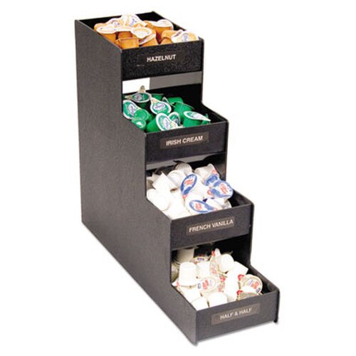 Vertiflex® Commercial Grade Narrow Condiment Organizer, 8 Compartments, 6 x 19 x 15.88, Black Item: VRTVFC1916RC