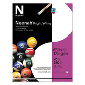 Neenah® Bright White Bright White Card Stock, 96 Bright, 65 lb Cover Weight, 8.5 x 11, 250/Pack Item: WAU91904