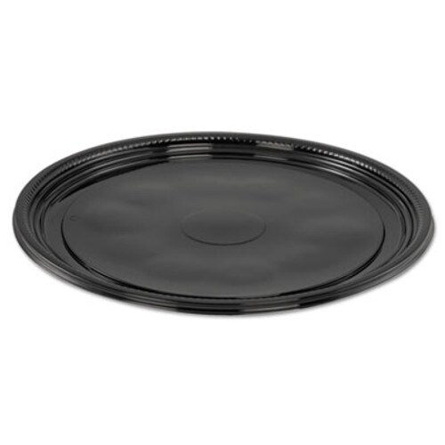 WNA Caterline Casuals Thermoformed Platters, 12" Diameter, Black. Plastic, 25/Carton Item: WNAA512PBL