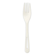 World Centric® TPLA Compostable Cutlery, Fork, 6.3", White, 1,000/Carton Item: WORFOPS6