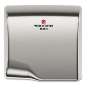 WORLD DRYER® SLIMdri Hand Dryer, 110-240 V, 13.87 x 13 x 7, Brushed Stainless Steel Item: WRLL973A