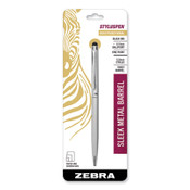 Zebra® StylusPen Twist Ballpoint Pen/Stylus, Silver Item: ZEB33161